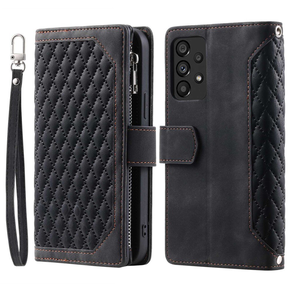 Plånboksväska Samsung Galaxy A53 Quilted svart