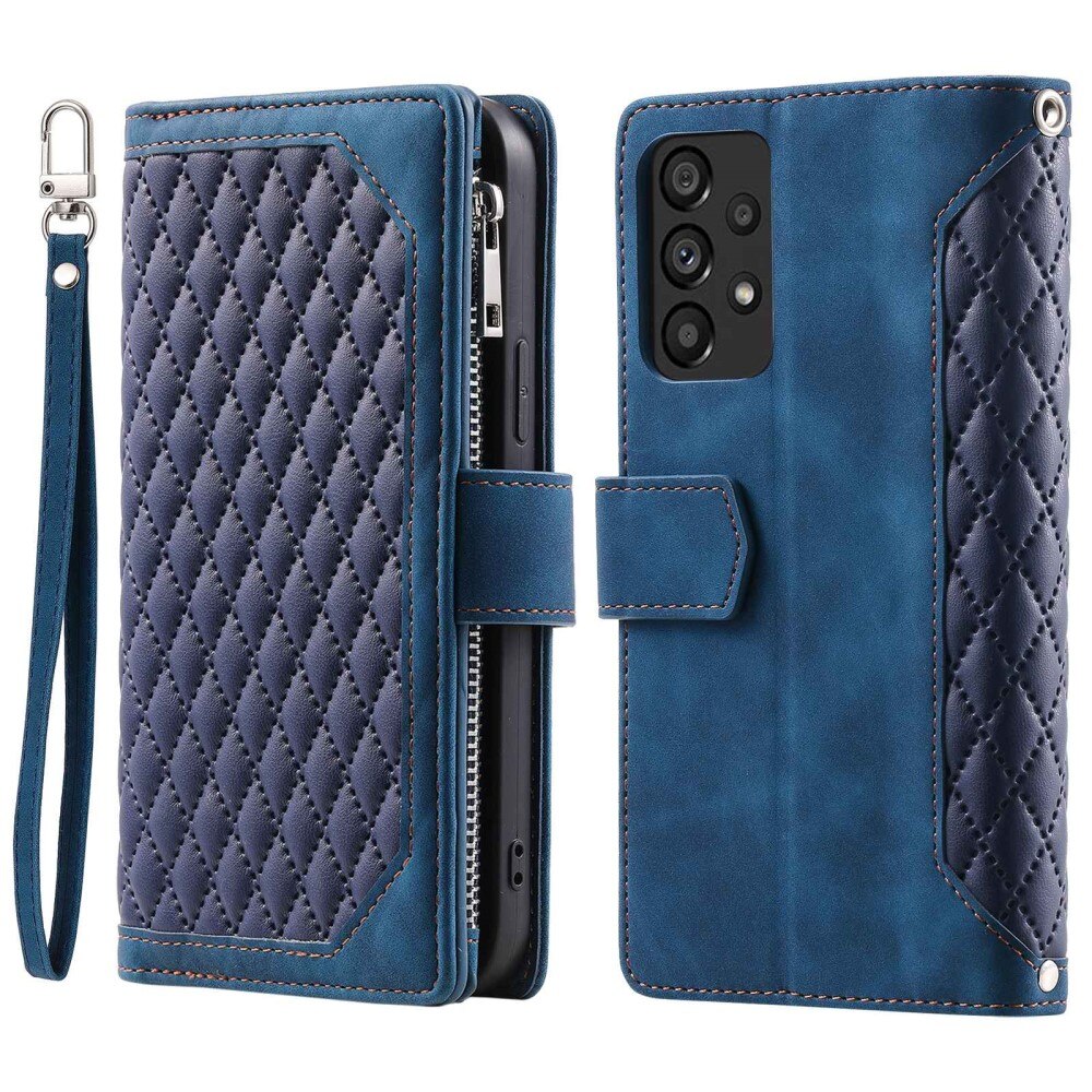 Plånboksväska Samsung Galaxy A53 Quilted blå
