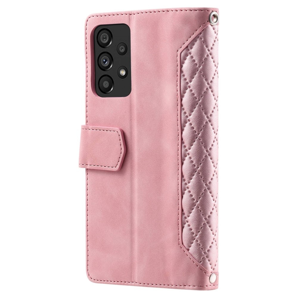 Plånboksväska Samsung Galaxy A53 Quilted rosa