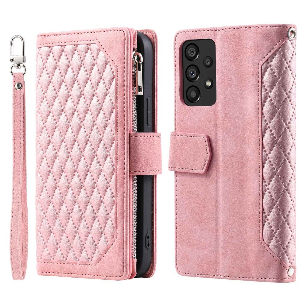 Plånboksväska Samsung Galaxy A53 Quilted Rosa