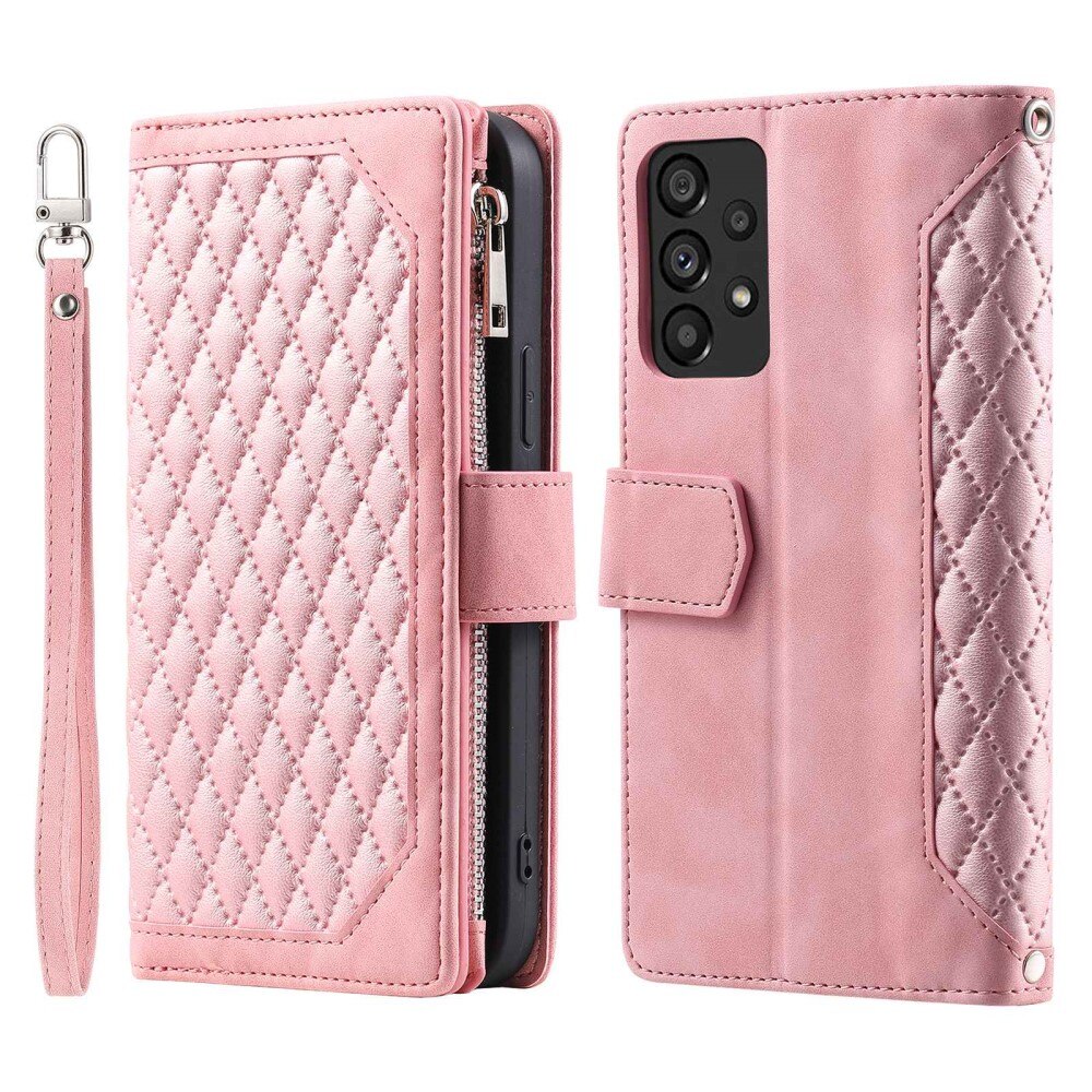 Plånboksväska Samsung Galaxy A53 Quilted rosa