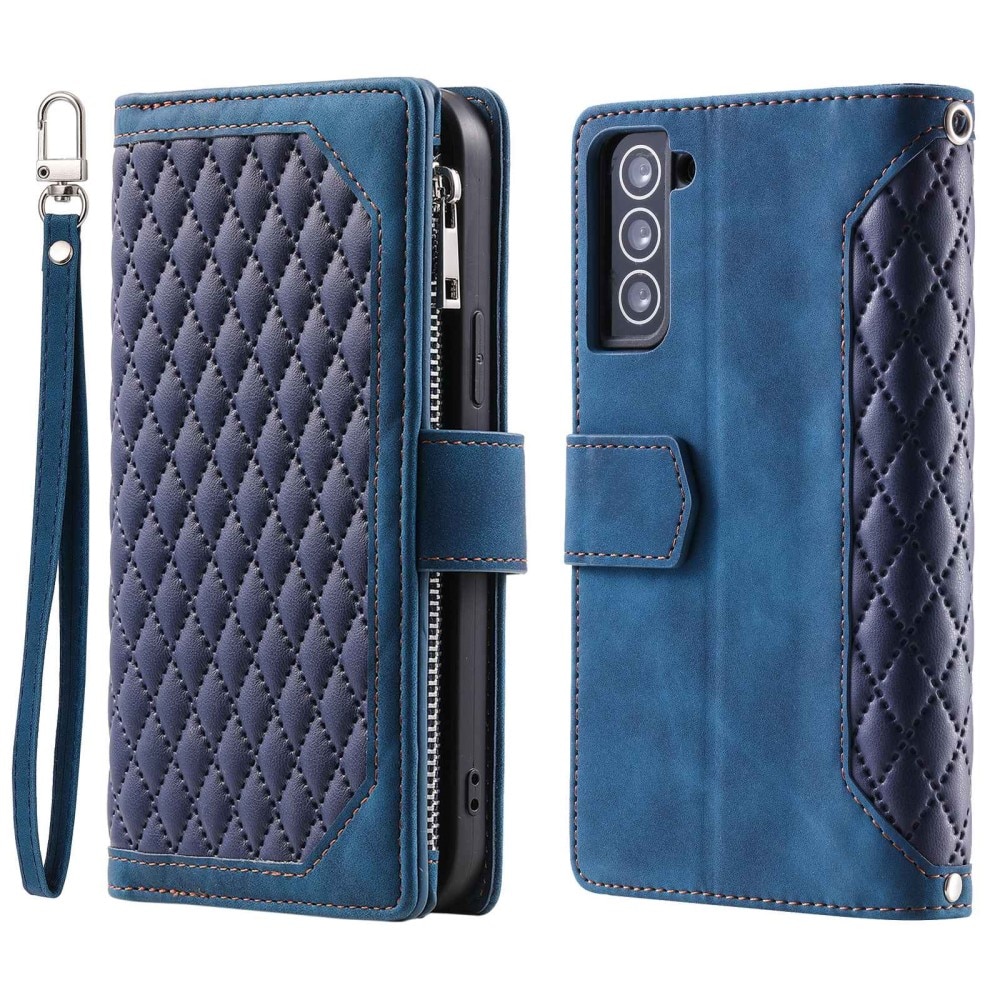 Plånboksväska Samsung Galaxy S22 Quilted Blå