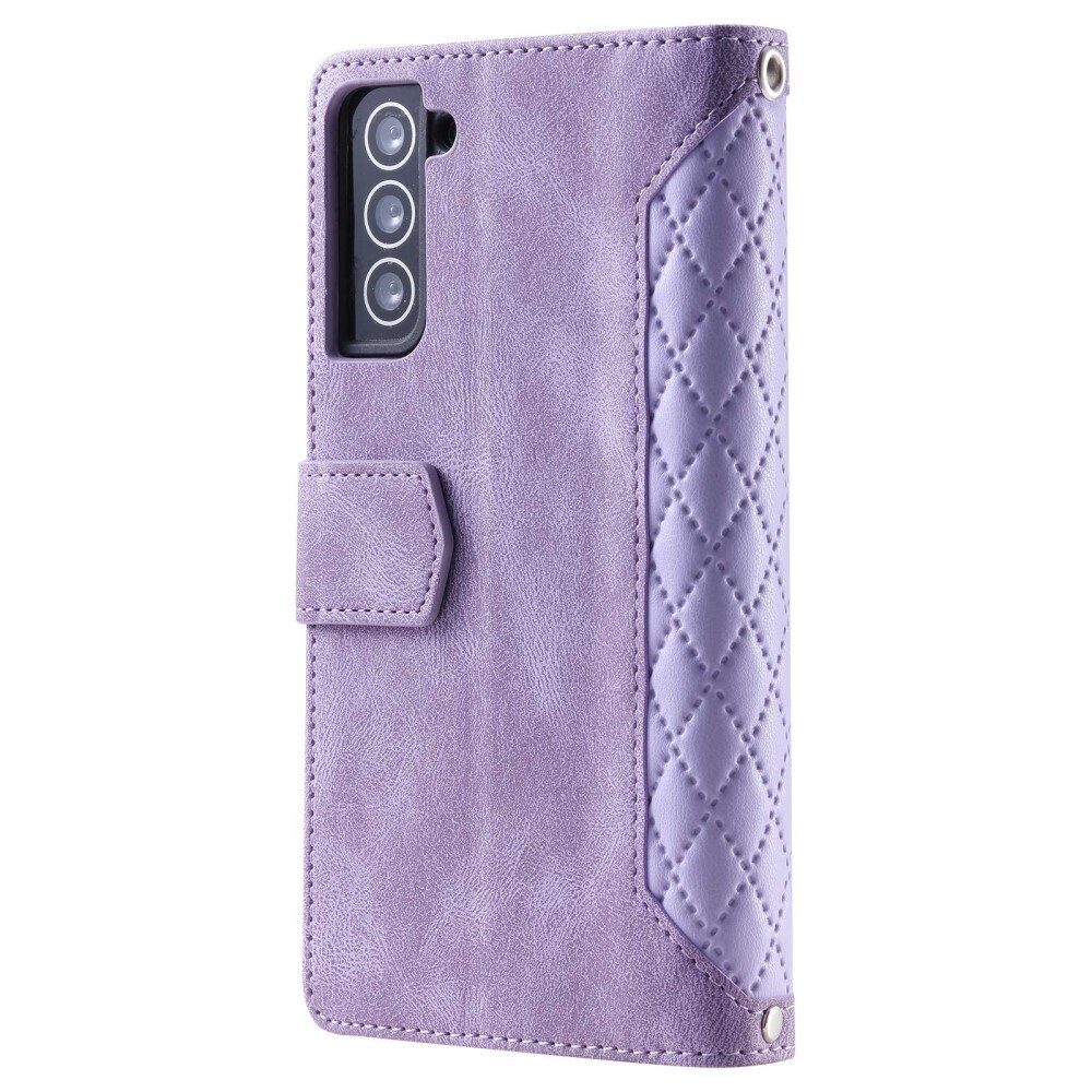 Plånboksväska Samsung Galaxy S22 Quilted lila