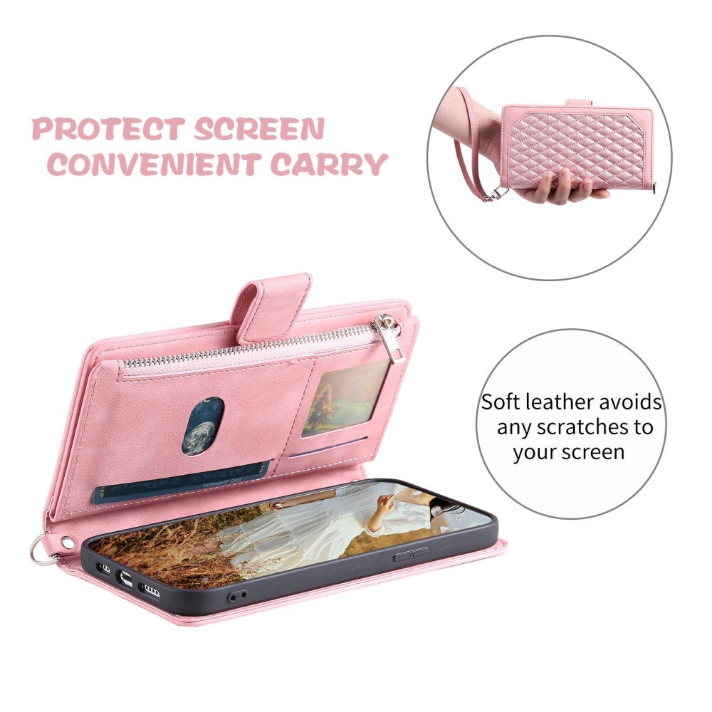 Plånboksväska Samsung Galaxy S22 Quilted Rosa