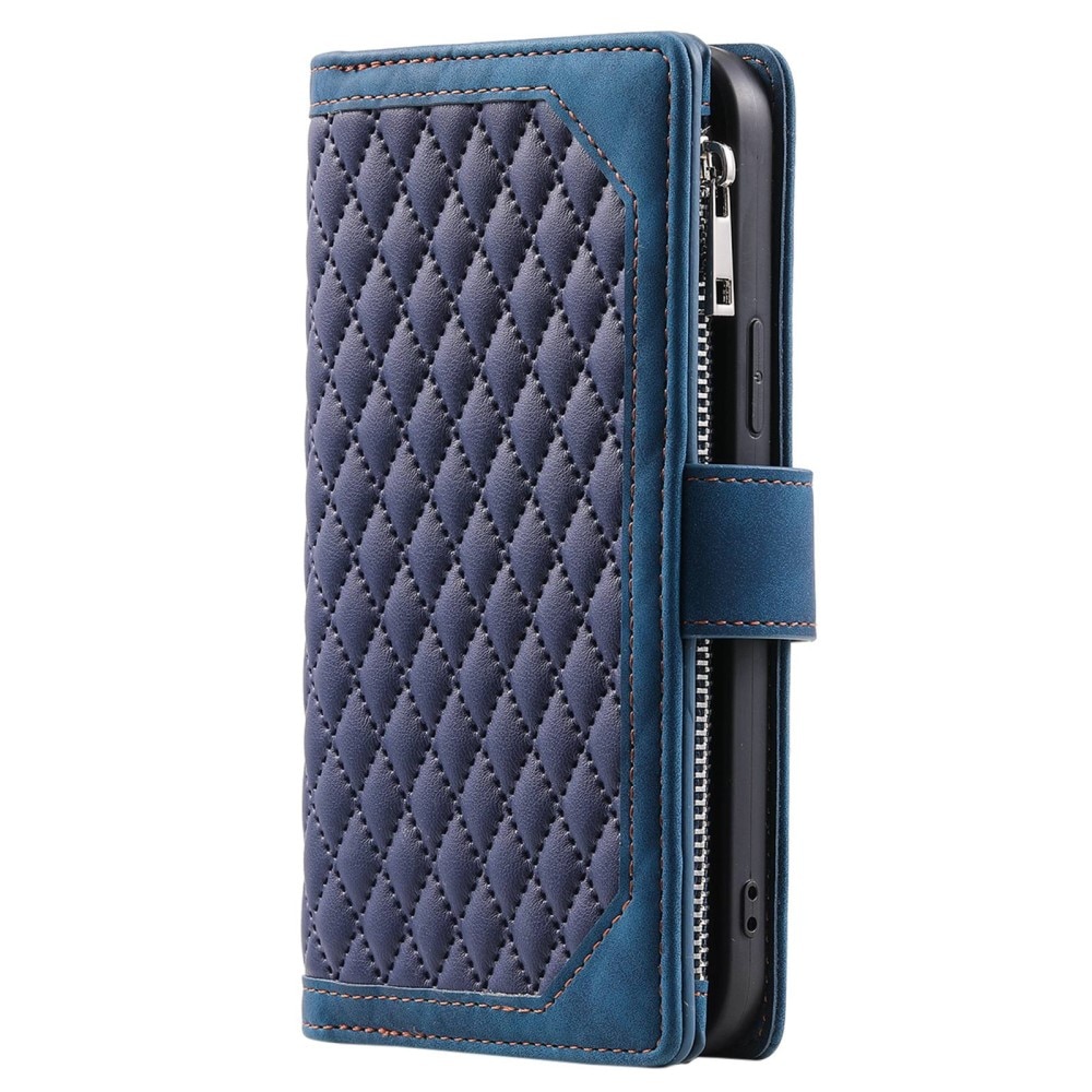 Plånboksväska Samsung Galaxy S22 Ultra Quilted Blå