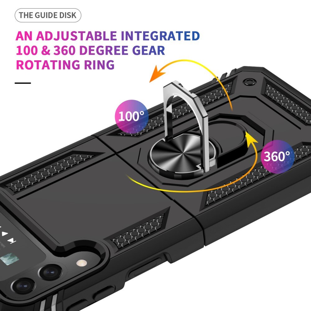 Hybridskal Tech Ring Samsung Galaxy Z Flip 4 svart