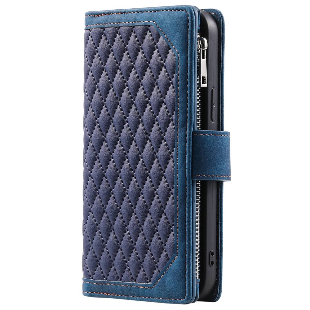 Plånboksväska iPhone Xr Quilted Blå