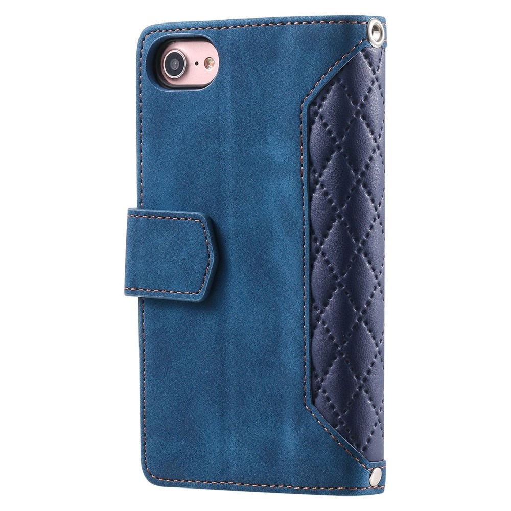 Plånboksväska iPhone 7 Quilted blå