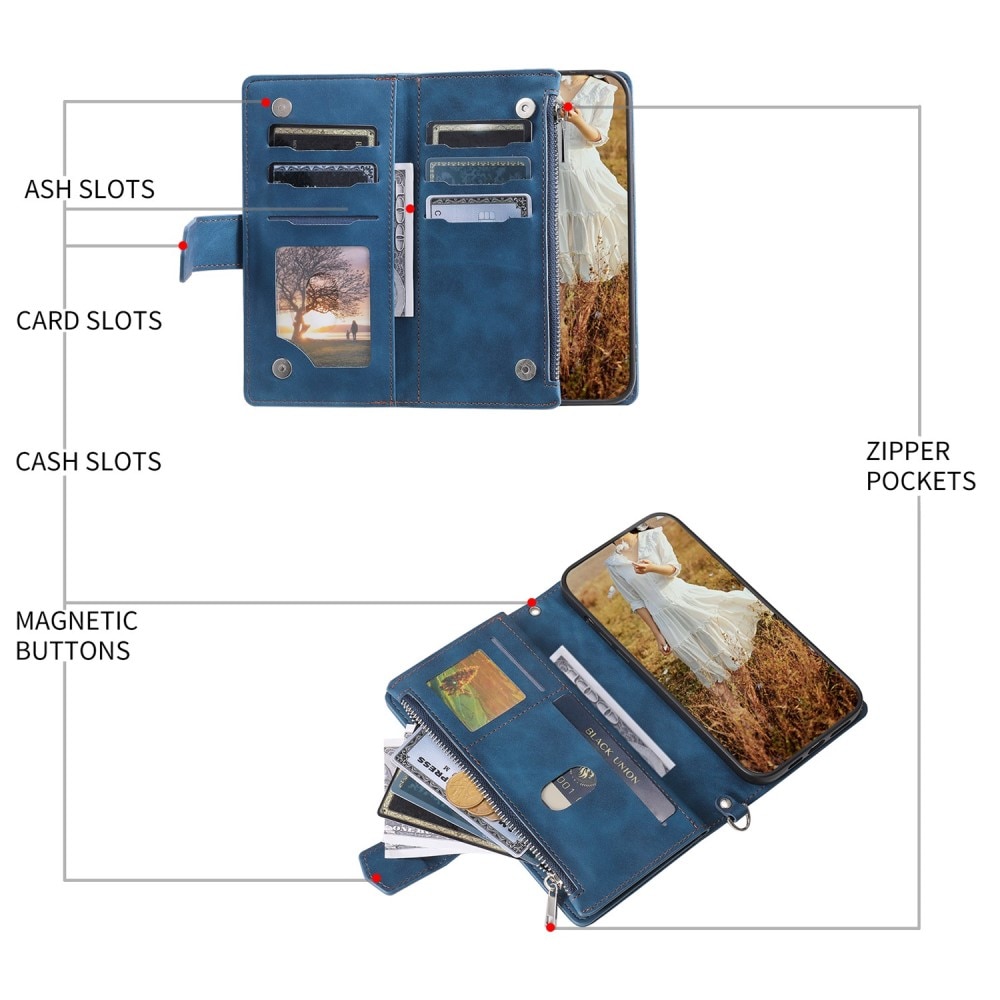 Plånboksväska iPhone 8 Quilted blå