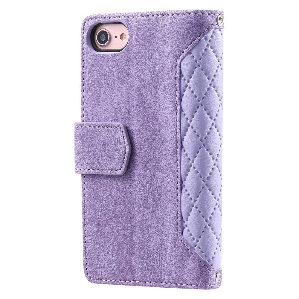 Plånboksväska iPhone 7 Quilted lila