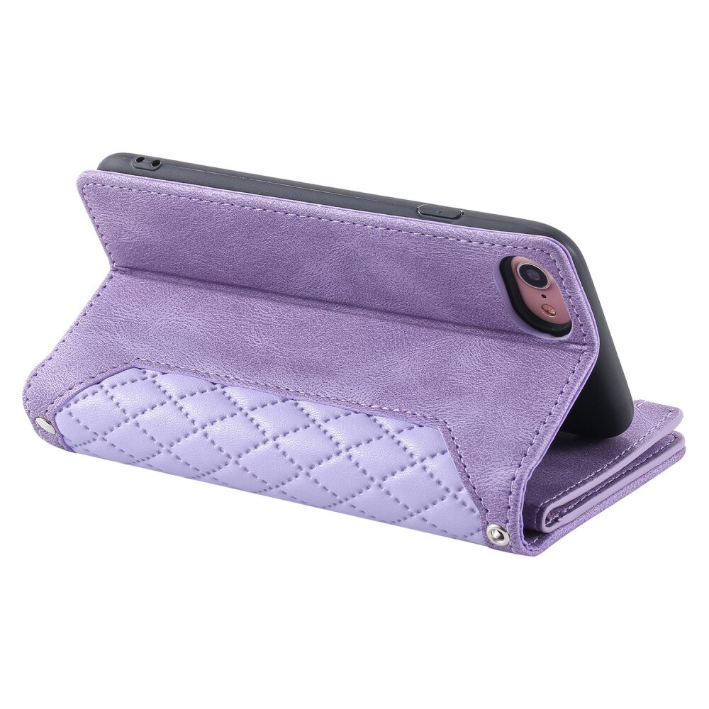 Plånboksväska iPhone 8 Quilted lila