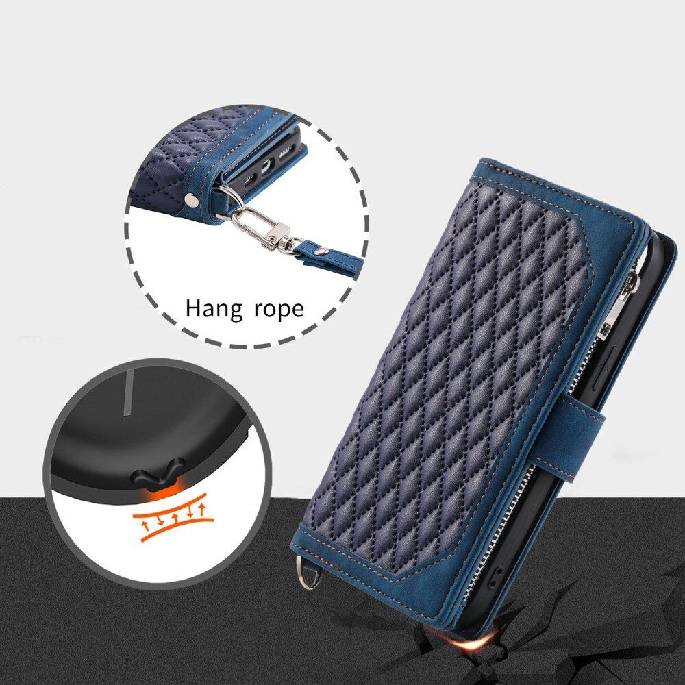 Plånboksväska iPhone X/XS Quilted Blå
