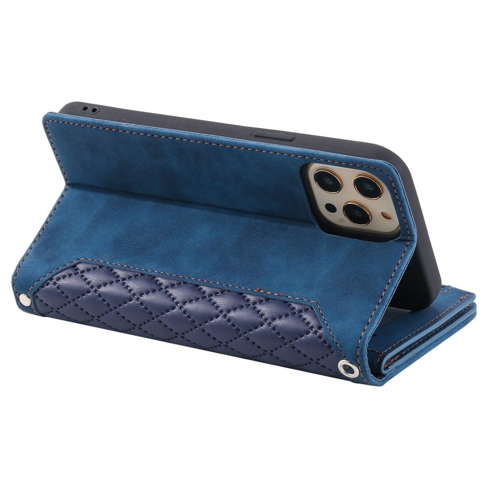 Plånboksväska iPhone 11 Pro Quilted blå