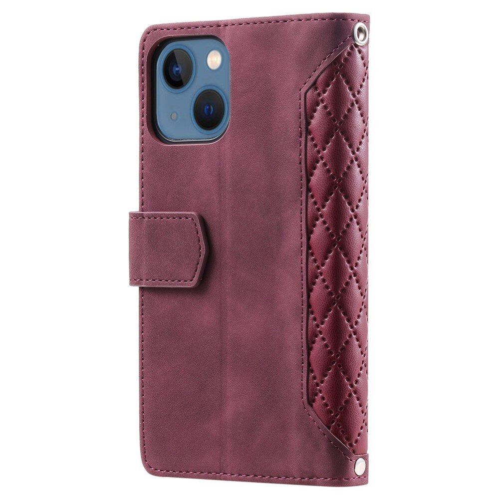 Plånboksväska Apple iPhone 14 Plus Quilted Röd