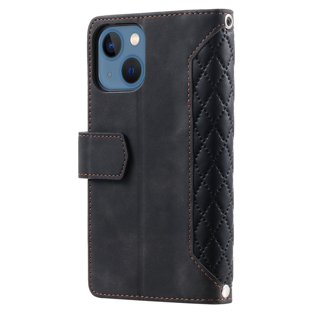 Plånboksväska Apple iPhone 14 Plus Quilted Svart