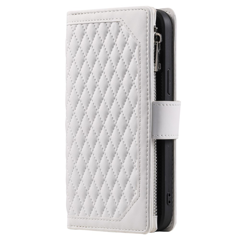 Plånboksväska iPhone 14 Plus Quilted Vit
