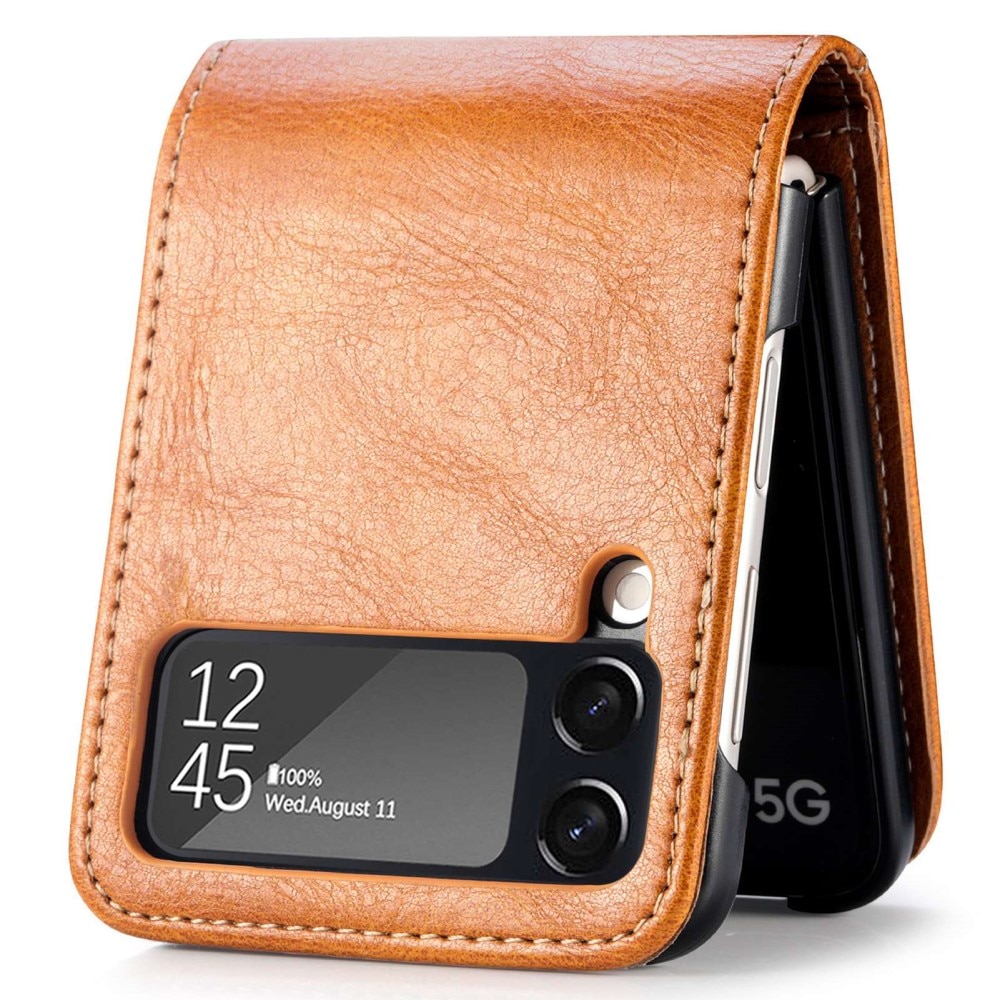 Mobilfodral Samsung Galaxy Z Flip 4 cognac