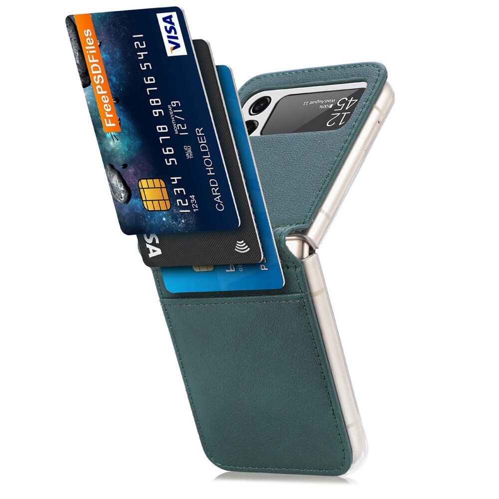 Slim Card Wallet Samsung Galaxy Z Flip 4 grön