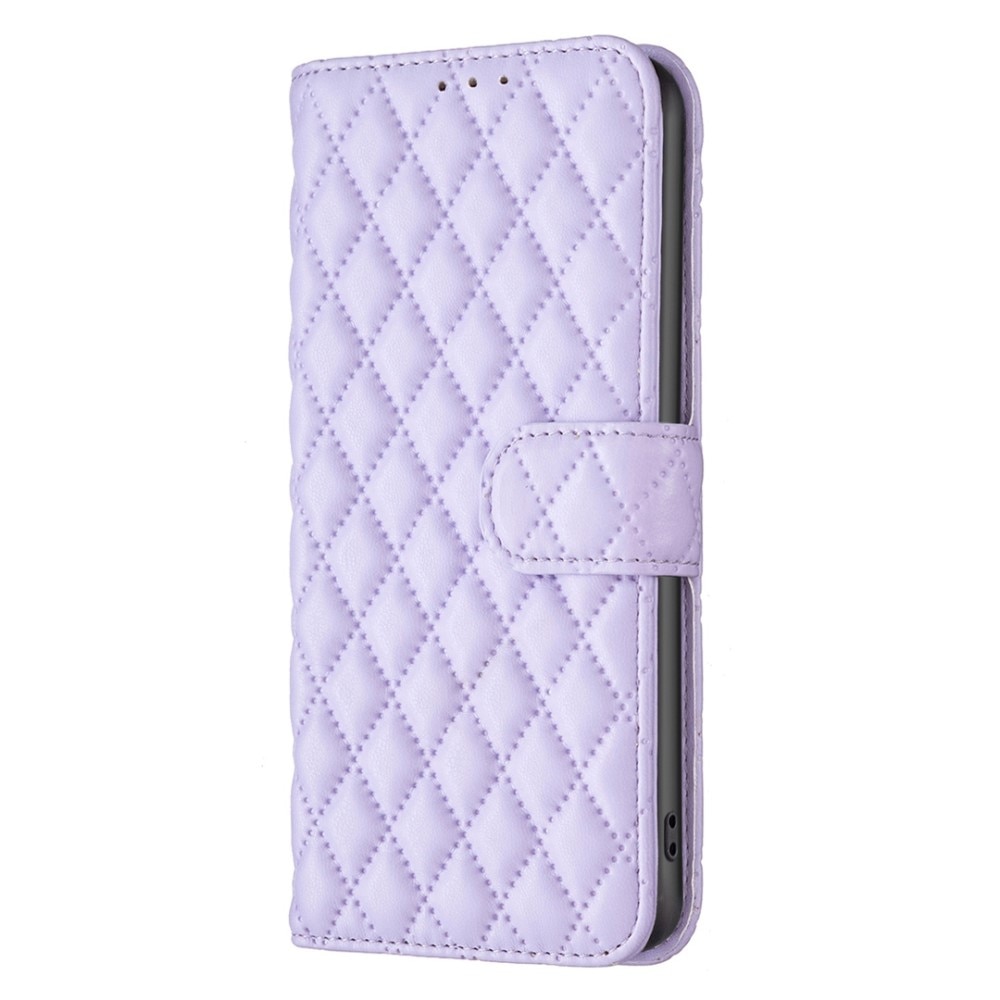 Plånboksfodral iPhone 12/12 Pro Quilted lila