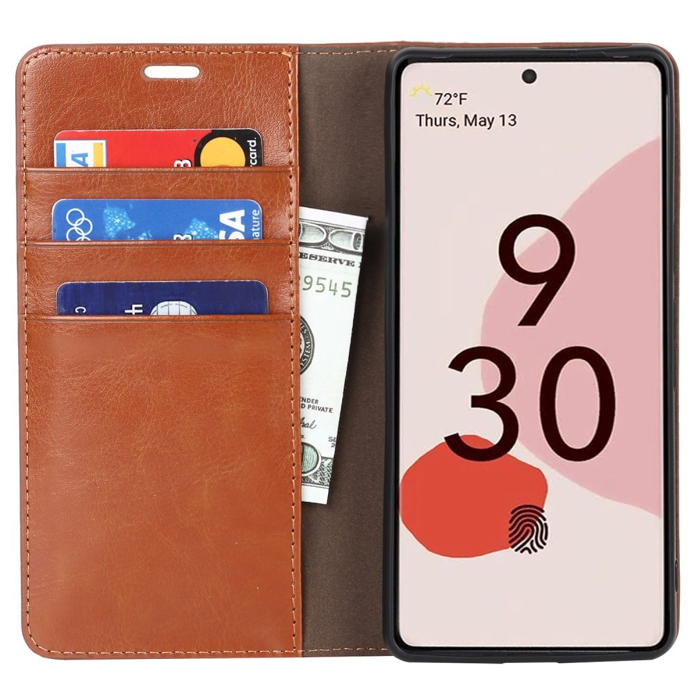Mobilfodral Äkta Läder Google Pixel 7 Brun