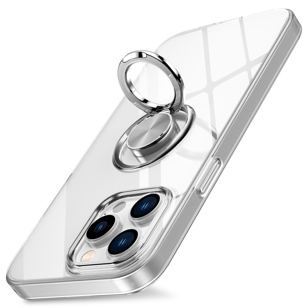 TPU Skal Finger Ring Kickstand iPhone 14 Plus Transparent