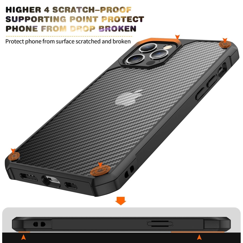 Hybridskal iPhone 14 Pro kolfiber