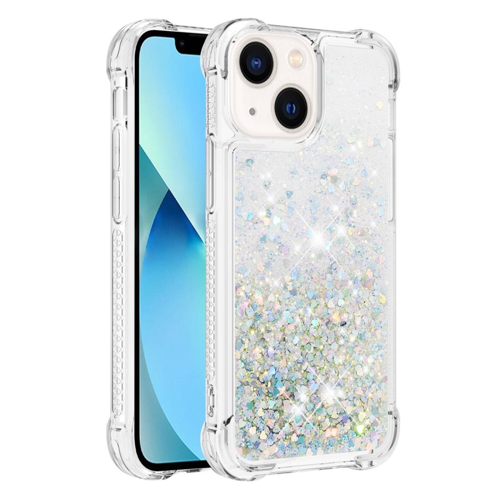 Glitter Powder TPU Case iPhone 14 silver