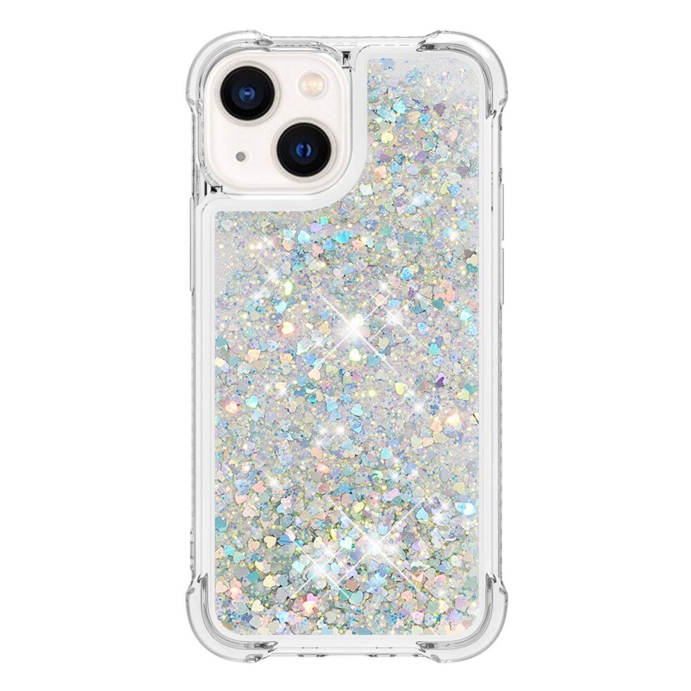 Glitter Powder TPU Case iPhone 14 silver