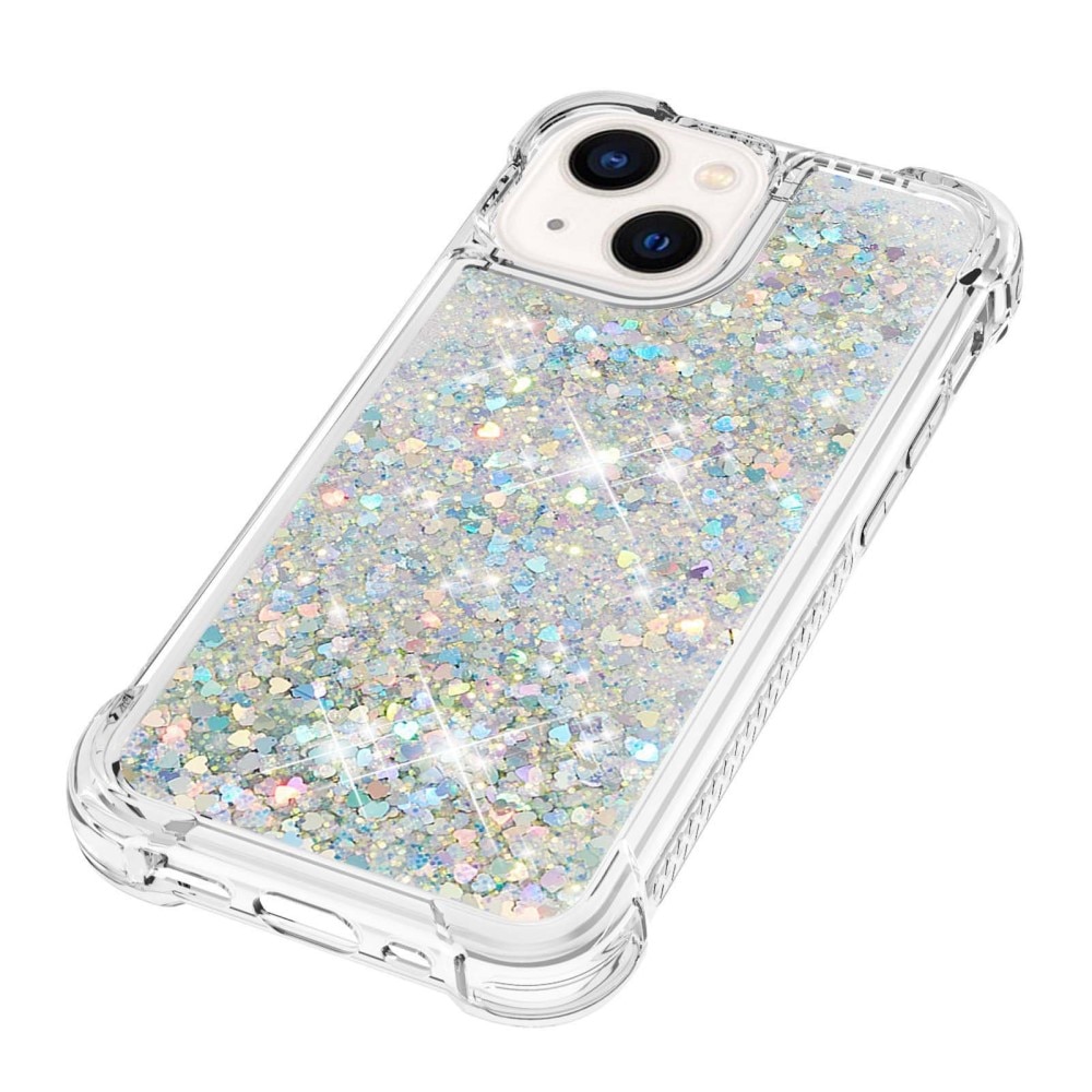 Glitter Powder TPU Case iPhone 14 silver
