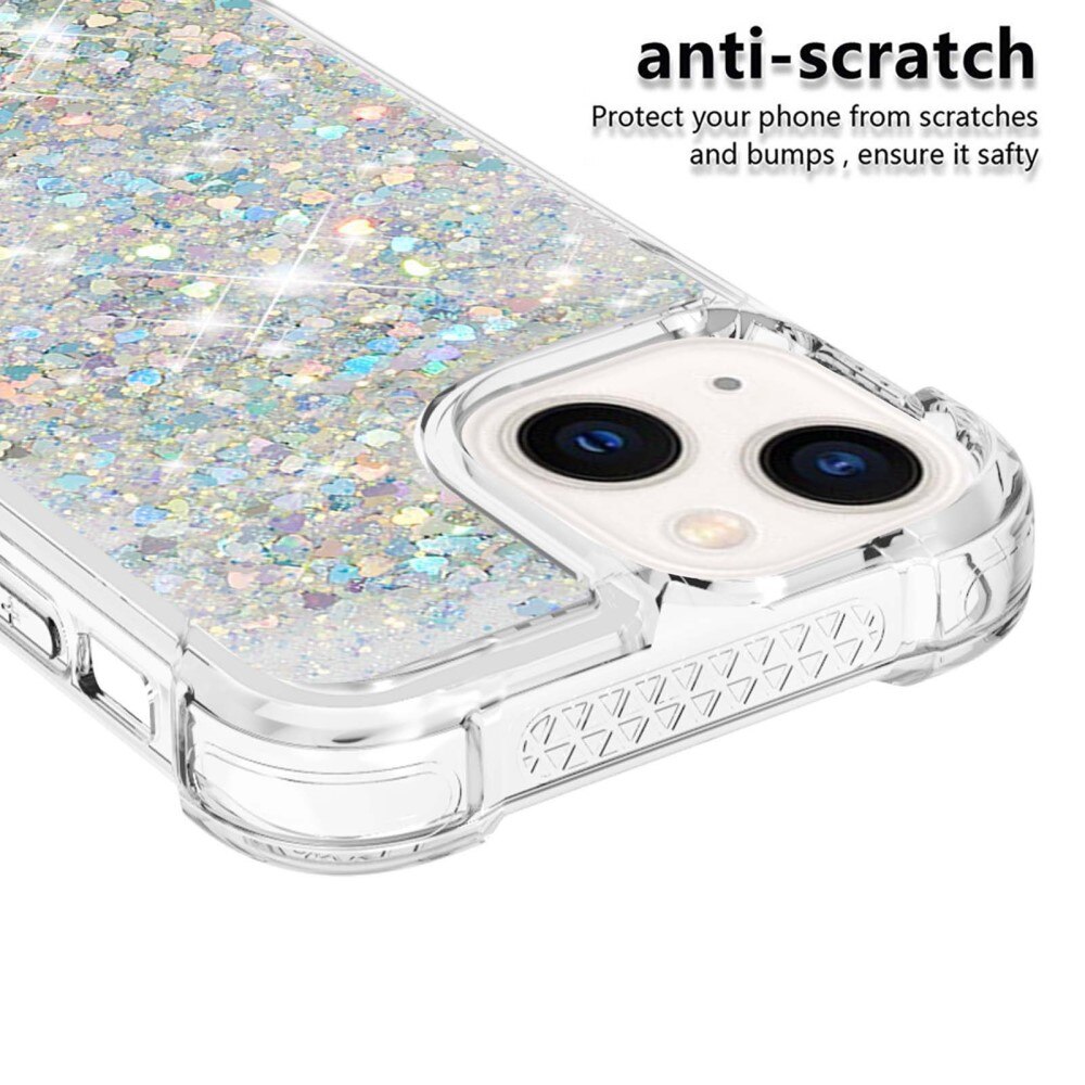 Glitter Powder TPU Case iPhone 14 silver