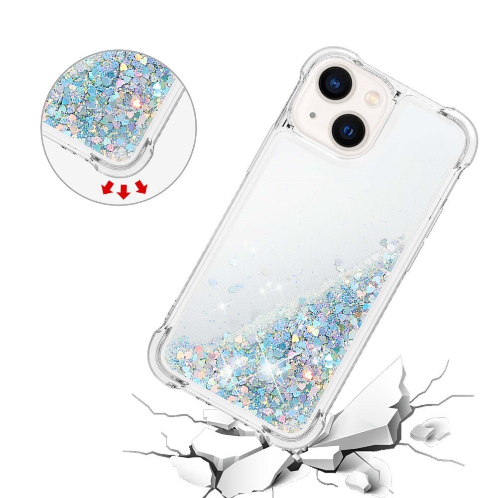 Glitter Powder TPU Case iPhone 14 silver