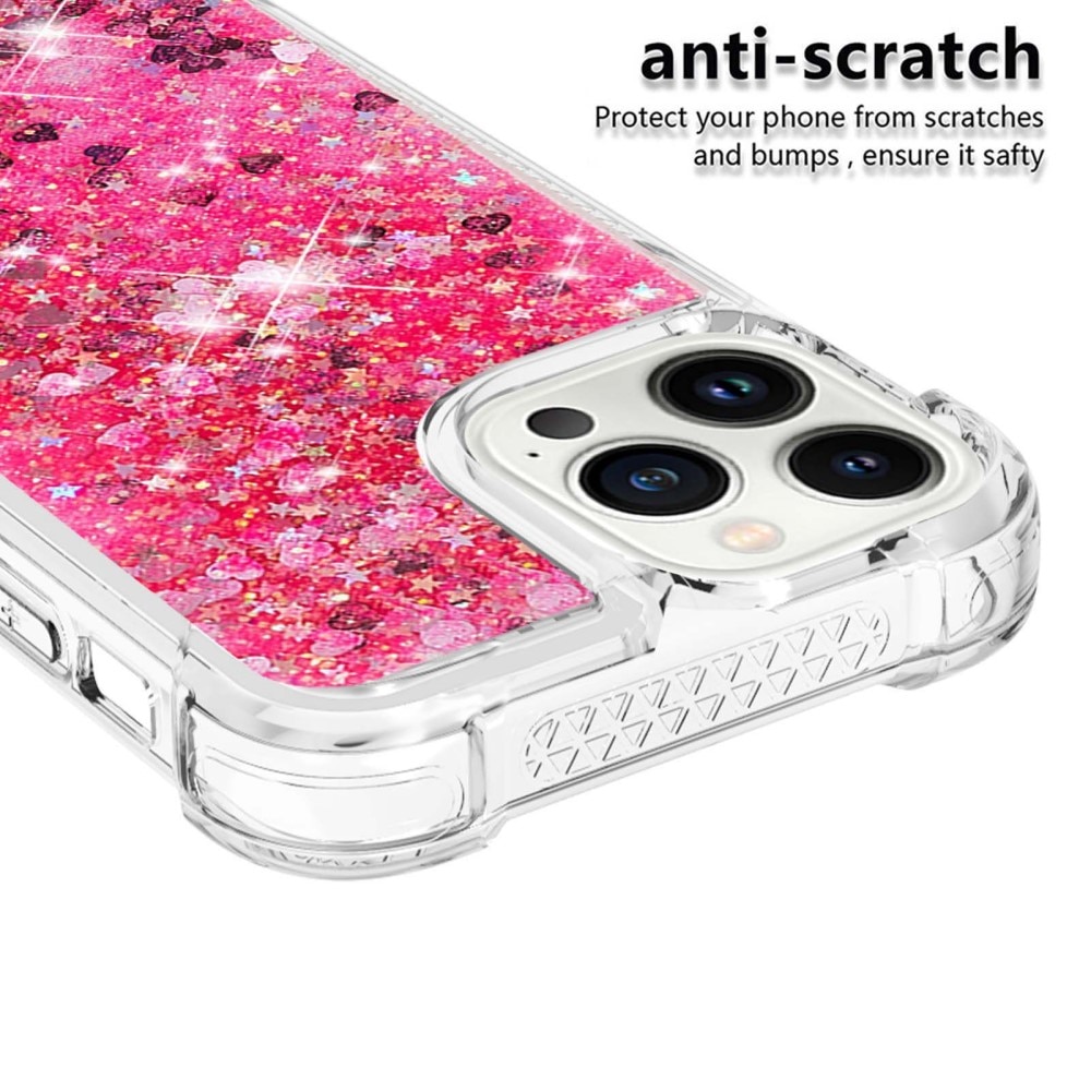 Glitter Powder TPU Case iPhone 14 Pro rosa