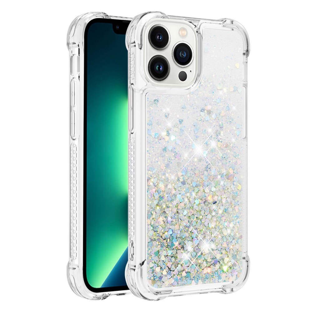 Glitter Powder TPU Case iPhone 14 Pro silver