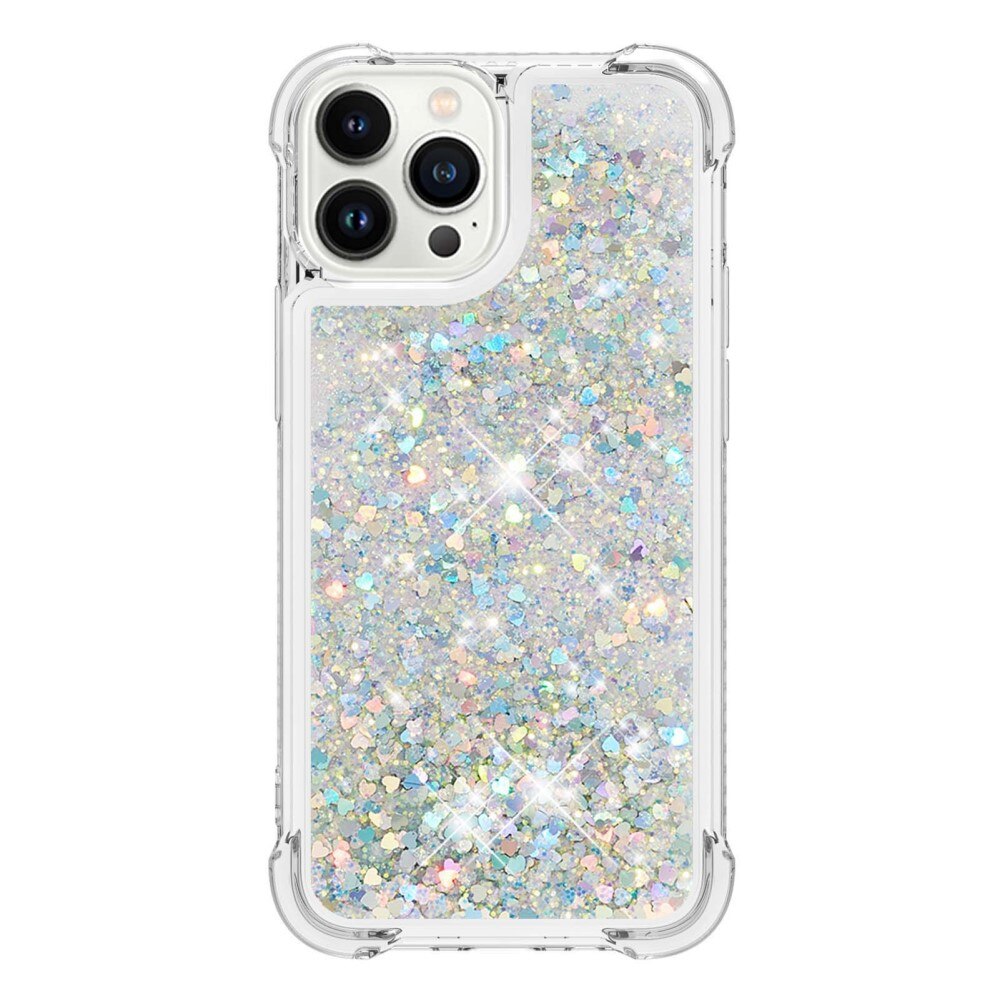 Glitter Powder TPU Case iPhone 14 Pro silver