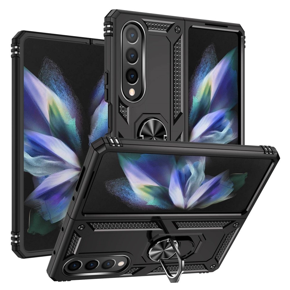 Hybridskal Tech Ring Samsung Galaxy Z Fold 4 svart