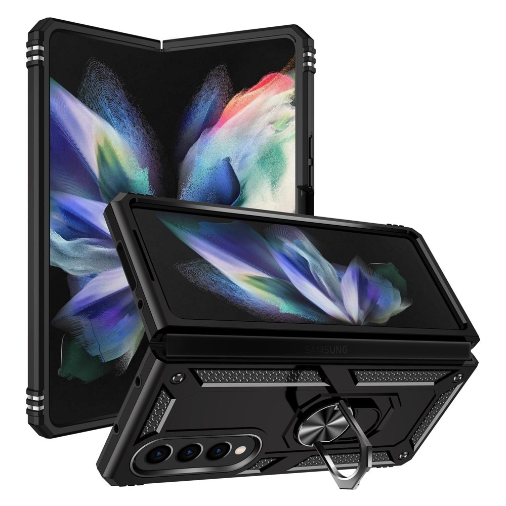 Hybridskal Tech Ring Samsung Galaxy Z Fold 4 svart