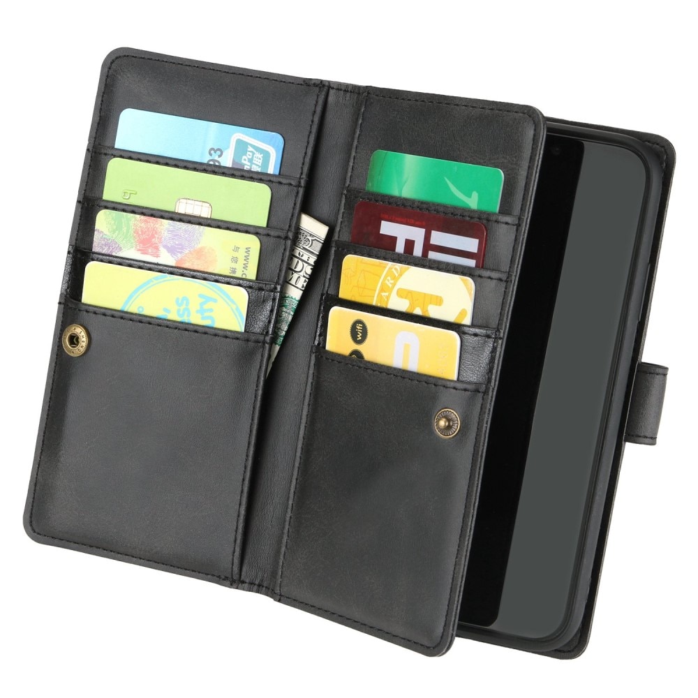Läderplånbok Multi-slot iPhone 14 Pro Max svart