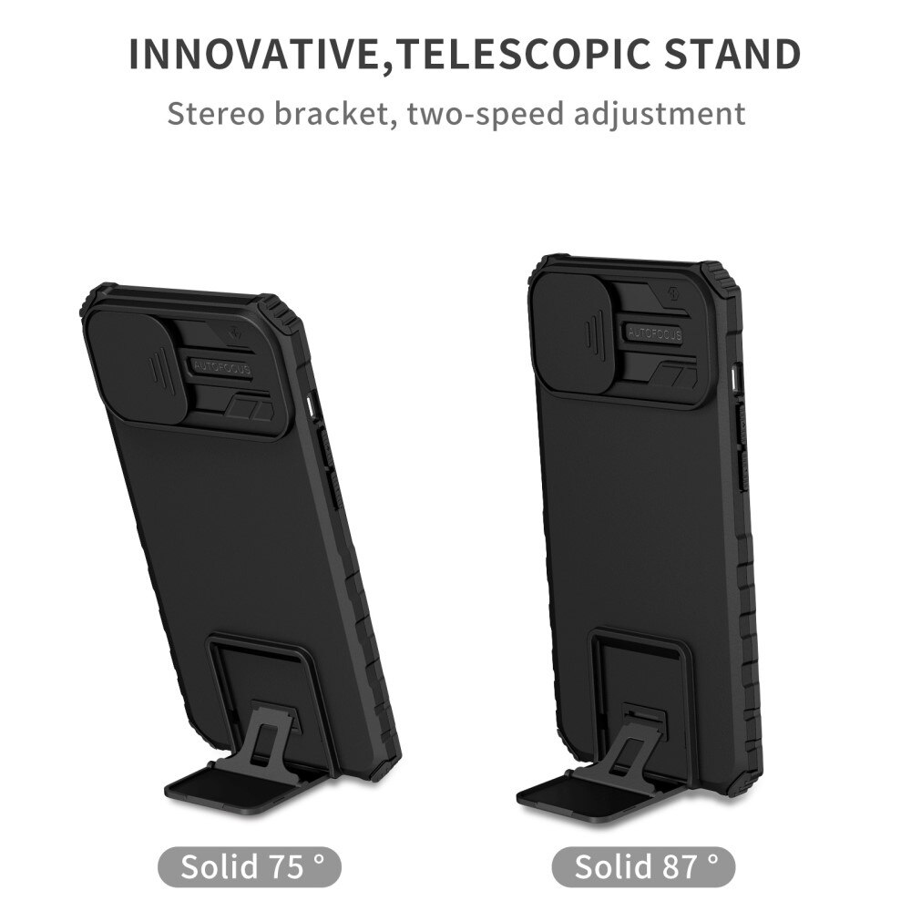 Apple iPhone 14 Plus Kickstand Skal Kameraskydd Svart