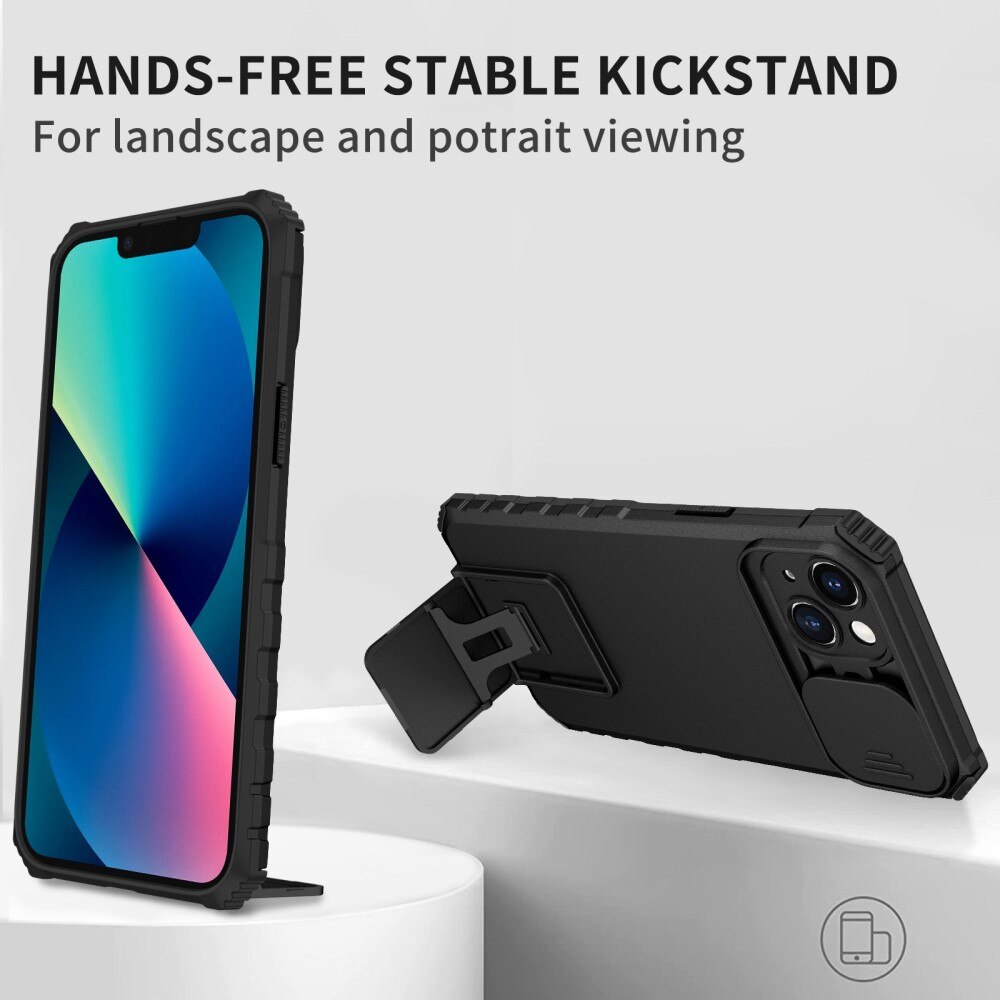 Apple iPhone 14 Plus Kickstand Skal Kameraskydd Svart