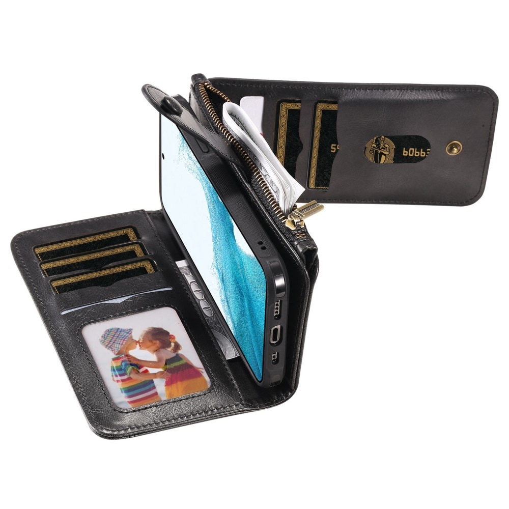 Magnet Leather Multi-Wallet Samsung Galaxy S22 svart