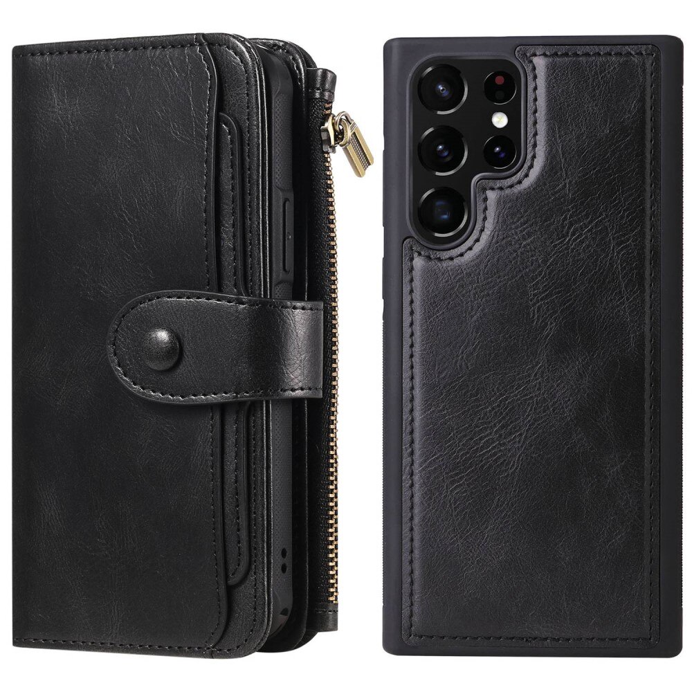 Magnet Leather Multi-Wallet Samsung Galaxy S22 Ultra svart