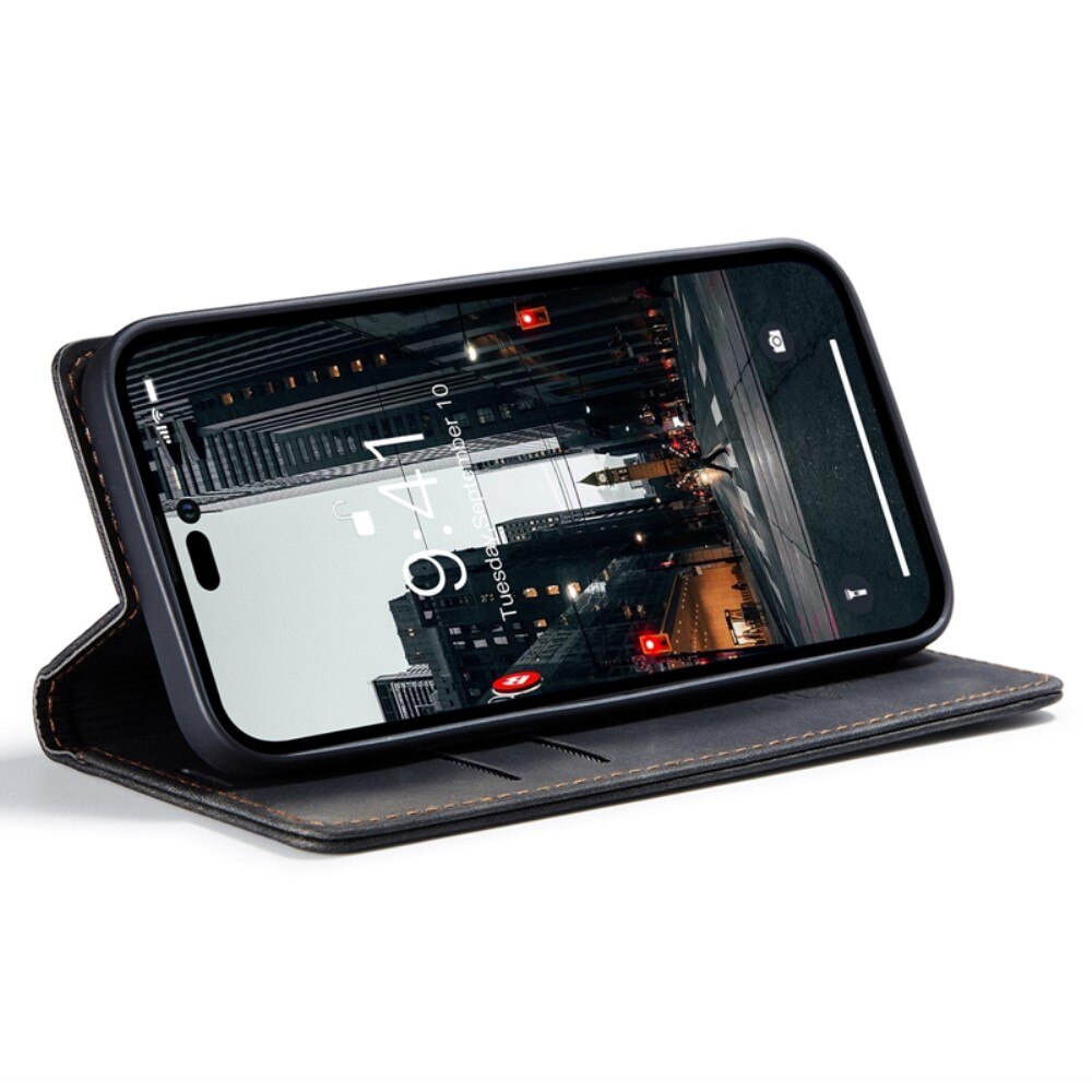 Slim Plånboksfodral iPhone 14 Pro Max Svart