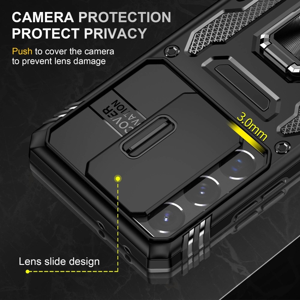 Hybridskal Ring+Kameraskydd Samsung Galaxy S21 Ultra svart