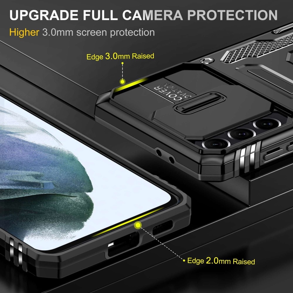 Hybridskal Ring+Kameraskydd Samsung Galaxy S21 svart