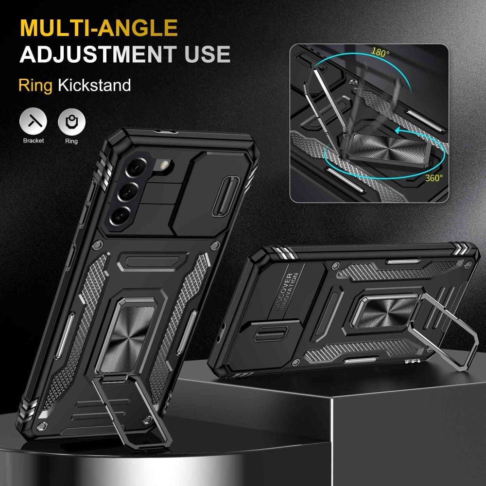 Hybridskal Ring+Kameraskydd Samsung Galaxy S21 svart