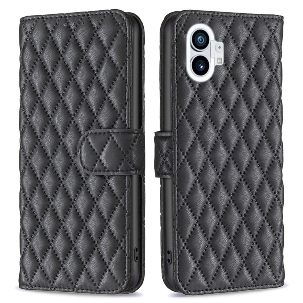 Plånboksfodral Nothing Phone 1 Quilted svart