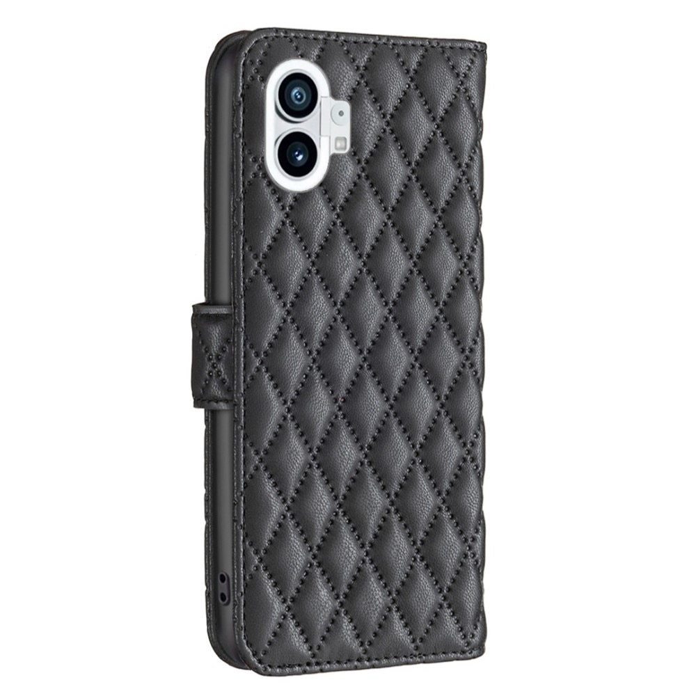 Plånboksfodral Nothing Phone 1 Quilted svart