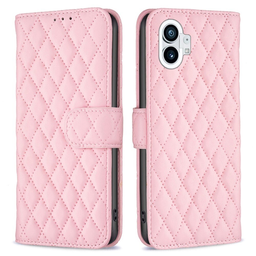 Plånboksfodral Nothing Phone 1 Quilted rosa