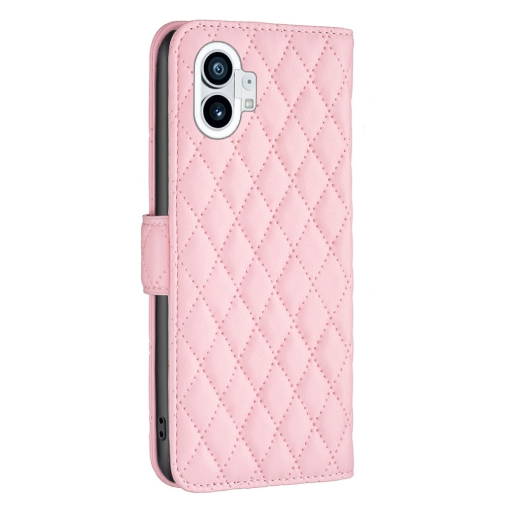 Plånboksfodral Nothing Phone 1 Quilted rosa