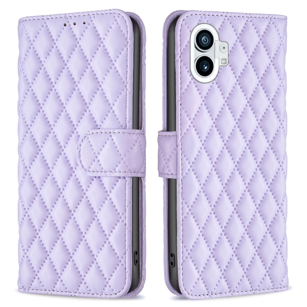 Plånboksfodral Nothing Phone 1 Quilted lila
